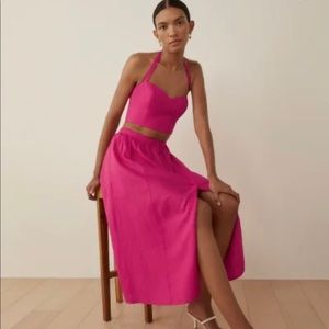 Reformation NWT Ozro Linen Two Piece - SZ 4, never worn, sold out online!